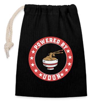 Conception Udon - Sac cadeau en coton avec cordon (14 x 20 cm) - noir - Devant