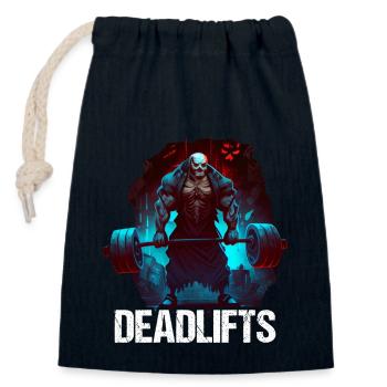 Deadlifts Gym Fitness Lustiges Training - Verschließbarer Geschenkbeutel aus Baumwolle (14x20cm) - Navy - Vorne