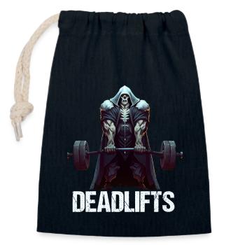Deadlifts Gym Fitness Lustiges Training - Verschließbarer Geschenkbeutel aus Baumwolle (14x20cm) - Navy - Vorne