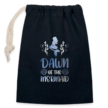 L’aube de la sirène - Sac cadeau en coton avec cordon (14 x 20 cm) - bleu marine - Devant