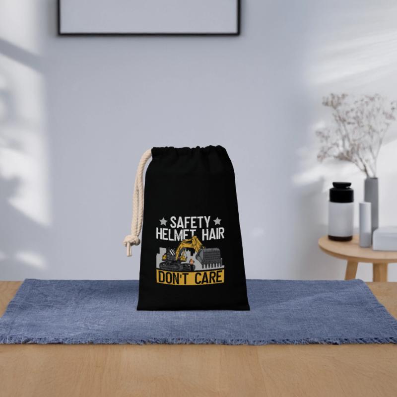Baggerfahrer Baggern Bagger Closable cotton gift bag (14x20cm)