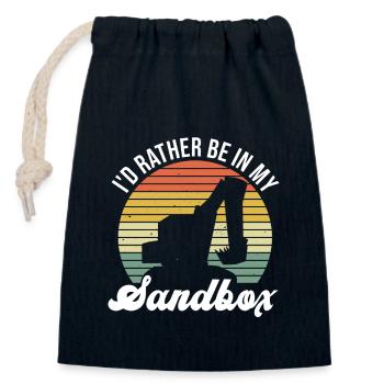 Bagger Sandbagger Baggern - Sac cadeau en coton avec cordon (14 x 20 cm) - bleu marine - Devant