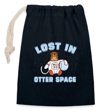 Lustiges Otter Space Pun Lost In Otter Space für - Verschließbarer Geschenkbeutel aus Baumwolle (14x20cm) - Navy - Vorne