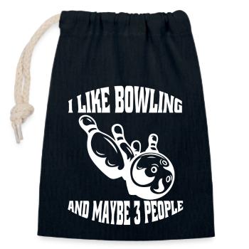Bowling Bowling Club Bowler Bowling Club - Closable cotton gift bag (14x20cm) - navy - Front