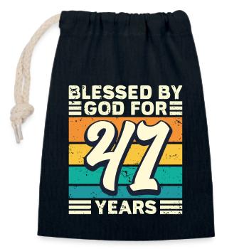 41 Birthday Gift Years Funny Saying - Closable cotton gift bag (14x20cm) - navy - Front