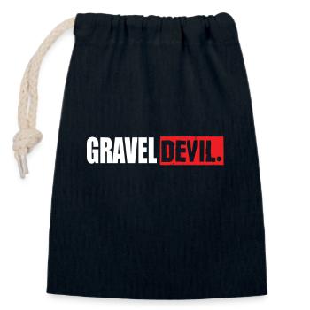 Gravel Devil - Closable cotton gift bag (14x20cm) - navy - Front