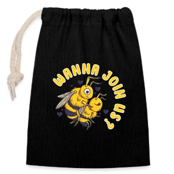 Honigbienen-imkerei Imker Honigbienen-bienenhaus - Verschließbarer Geschenkbeutel aus Baumwolle (14x20cm) - Schwarz - Vorne