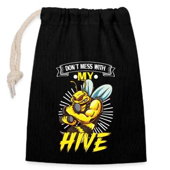 Honigbienen-imkerei Imker Honigbienen-bienenhaus - Verschließbarer Geschenkbeutel aus Baumwolle (14x20cm) - Schwarz - Vorne