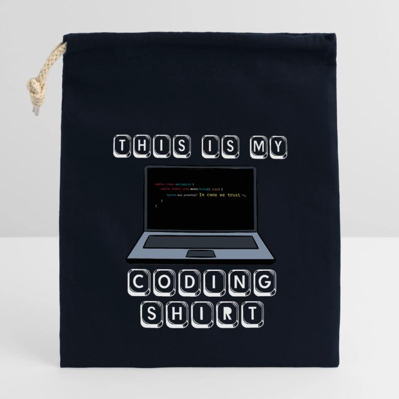 Code de programmeur informatique Geek Cool Developer Pun Sac cadeau en coton avec cordon (14 x 20 cm)
