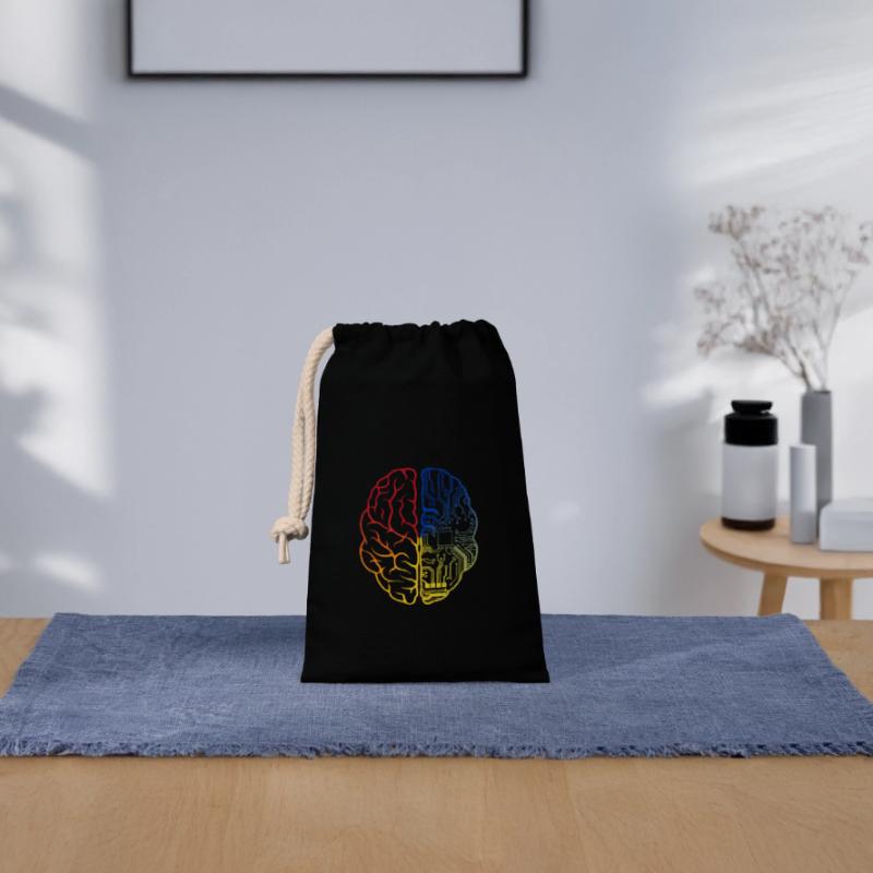 Programmer Coder - Developer Programming Brain Closable cotton gift bag (14x20cm)