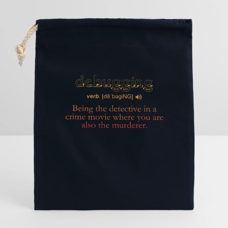 Debugdefinition - Computer Science Programmer Verschließbarer Geschenkbeutel aus Baumwolle (14x20cm)