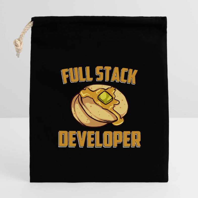 Full Stack Entwickler - Programmierer für Coding Science Verschließbarer Geschenkbeutel aus Baumwolle (14x20cm)