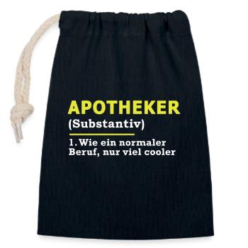 Apotheker - Verschließbarer Geschenkbeutel aus Baumwolle (14x20cm) - Navy - Vorne