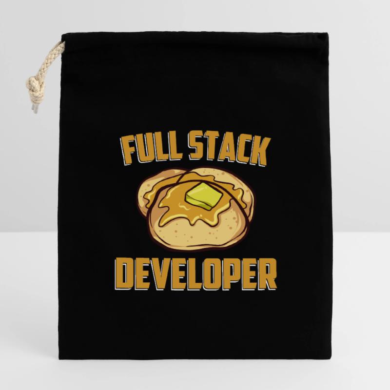 Full Stack Developer - Logiciel informatique Sac cadeau en coton avec cordon (14 x 20 cm)
