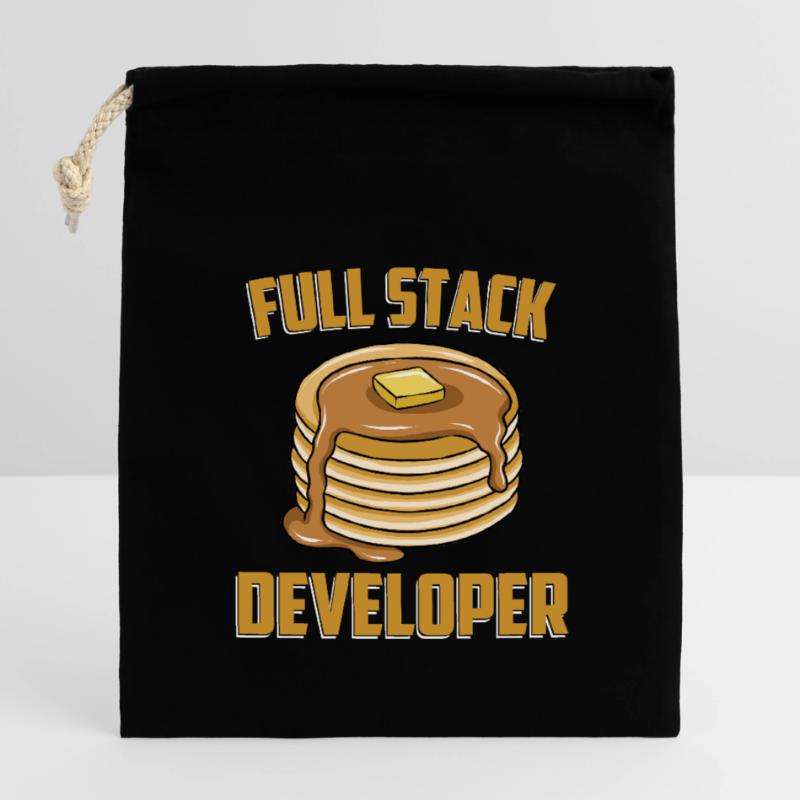Développeur Full Stack - Programmeur Codeur informatique Sac cadeau en coton avec cordon (14 x 20 cm)