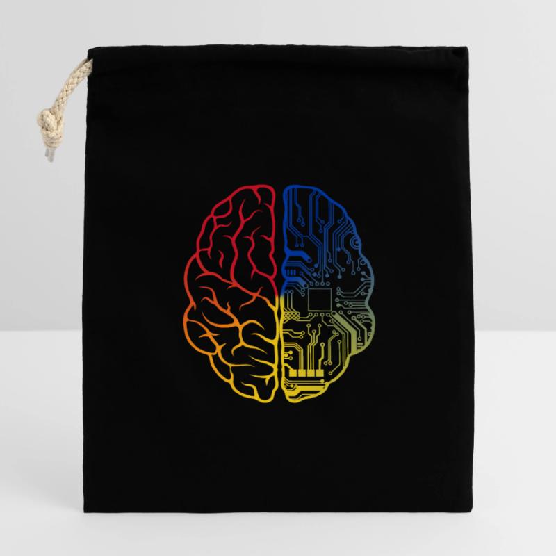 Programmierer HTML - Entwickler Programmieren Brain Fun Verschließbarer Geschenkbeutel aus Baumwolle (14x20cm)