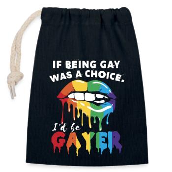 Gay Pride Monat LGBT Gleichstellung - Verschließbarer Geschenkbeutel aus Baumwolle (14x20cm) - Navy - Vorne