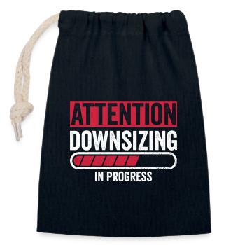 Downsizing Magenbypass-Betrieb - Verschließbarer Geschenkbeutel aus Baumwolle (14x20cm) - Navy - Vorne