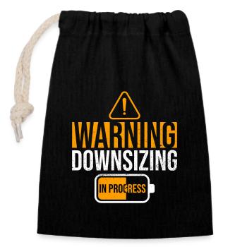 Downsizing Progress Magenbypass - Closable cotton gift bag (14x20cm) - black - Front