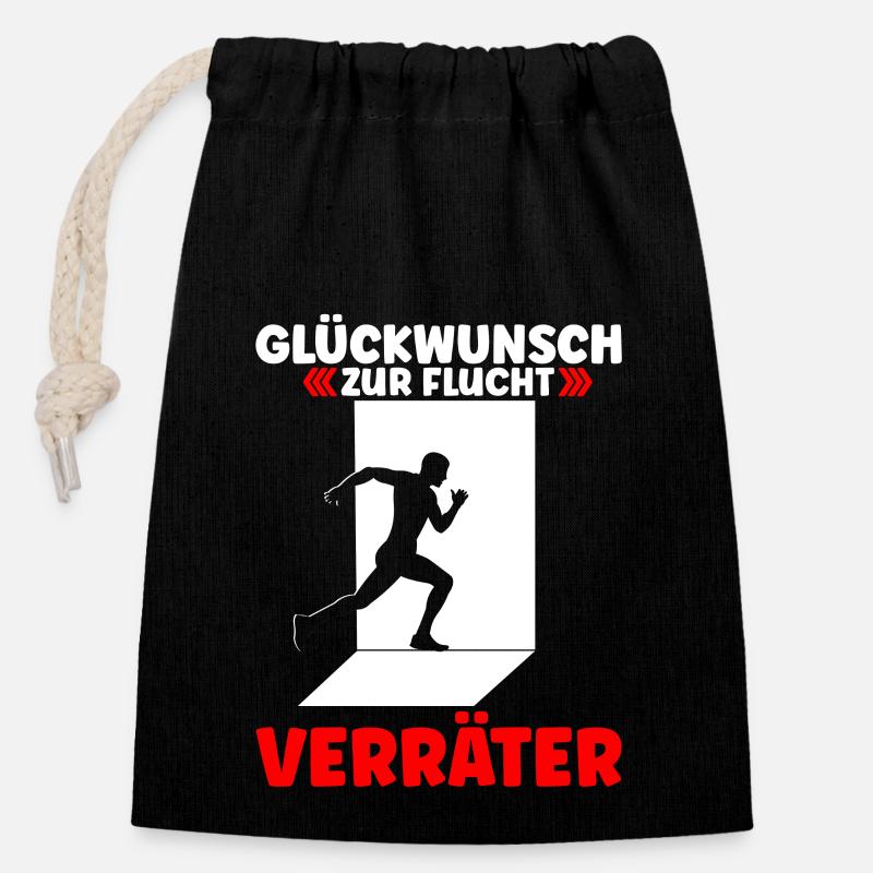 Jobwechsel Abschied Letzter Arbeitstag Beruf Arbei - Verschließbarer Geschenkbeutel aus Baumwolle (14x20cm) - Schwarz