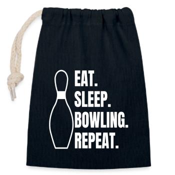 Bowling Kegelverein Bowlingverein Bowler Kegeln - Sac cadeau en coton avec cordon (14 x 20 cm) - bleu marine - Devant