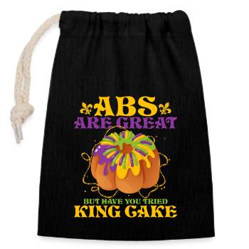 Les abdos sont super mais avez-vous essayé King Cake Party M - Sac cadeau en coton avec cordon (14 x 20 cm) - noir - Devant