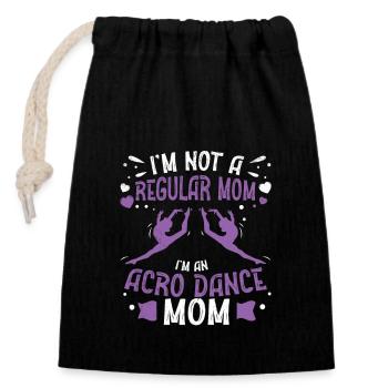 Je ne suis pas une maman normale Drôle de maman Acro Dance - Sac cadeau en coton avec cordon (14 x 20 cm) - noir - Devant
