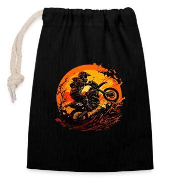 Ride to Hell - Action de motocross à couper le souffle - Sac cadeau en coton avec cordon (14 x 20 cm) - noir - Devant