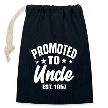 Promoted To Uncle est 1957 - Verschließbarer Geschenkbeutel aus Baumwolle (14x20cm) - Navy - Vorne