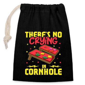 Cornhole Throwing Cornhole player Cornhole lover - Verschließbarer Geschenkbeutel aus Baumwolle (14x20cm) - Schwarz - Vorne