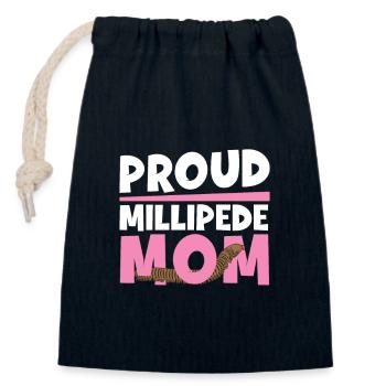 Fantastic centipede mother for a - Closable cotton gift bag (14x20cm) - navy - Front