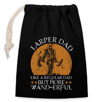 Rollenspiel Larper Dad Und Larper Vater - Sac cadeau en coton avec cordon (14 x 20 cm) - noir - Devant
