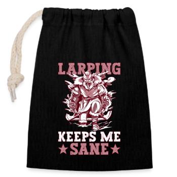 Larping Und Fantasy Rollenspiel Larper Larp - Sac cadeau en coton avec cordon (14 x 20 cm) - noir - Devant