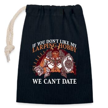 Larping Und Rpg Live Action Rollenspiel Larp - Sac cadeau en coton avec cordon (14 x 20 cm) - bleu marine - Devant