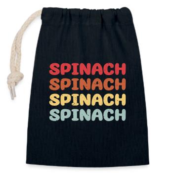 Spinat - Verschließbarer Geschenkbeutel aus Baumwolle (14x20cm) - Navy - Vorne