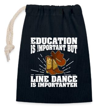 Linedancer Tänzer Spruch Western Sport - Verschließbarer Geschenkbeutel aus Baumwolle (14x20cm) - Navy - Vorne