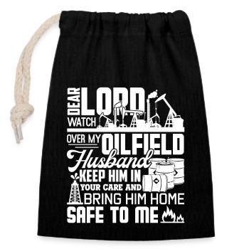 Oilfield Oilfield Prayer - Closable cotton gift bag (14x20cm) - black - Front