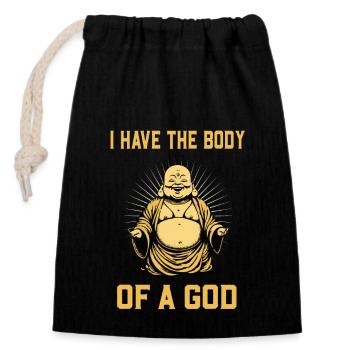 Buddha Körper Eines Gottes Meditation Buddhist - Verschließbarer Geschenkbeutel aus Baumwolle (14x20cm) - Schwarz - Vorne