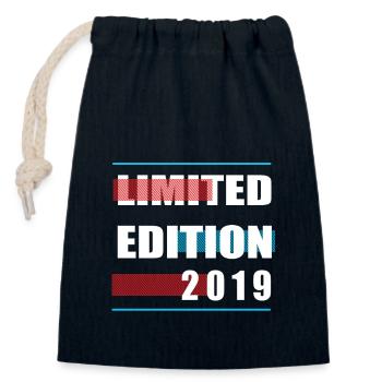 Limited Edition 2019 - Closable cotton gift bag (14x20cm) - navy - Front