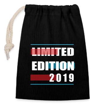 Limited Edition 2019 - Closable cotton gift bag (14x20cm) - black - Front