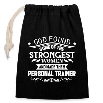 Personal Trainer Women Personal Trainers - Closable cotton gift bag (14x20cm) - black - Front