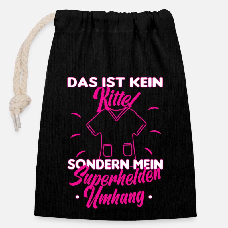 Altenpflegerin Pfleger Pflegerin Pflegefachkraft - Verschließbarer Geschenkbeutel aus Baumwolle (14x20cm) - Schwarz