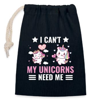 Fantastique Animal Magical Creature Cadeau Licorne - Sac cadeau en coton avec cordon (14 x 20 cm) - bleu marine - Devant