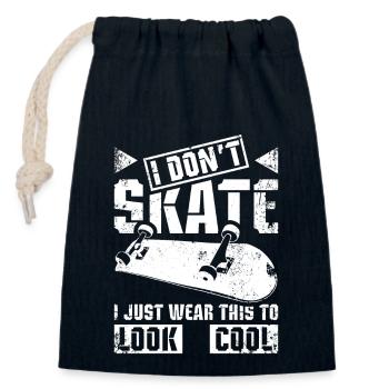 I don't skate I just wear this to look cool skater - Verschließbarer Geschenkbeutel aus Baumwolle (14x20cm) - Navy - Vorne
