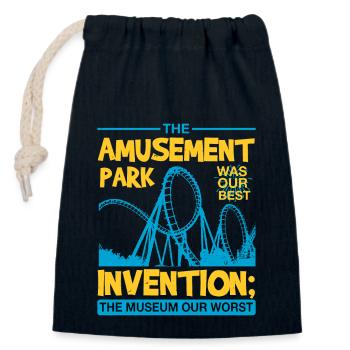 L’INVENTION DU PARC D’ATTRACTIONS LE MUSÉE NOTRE PIRE - Sac cadeau en coton avec cordon (14 x 20 cm) - bleu marine - Devant