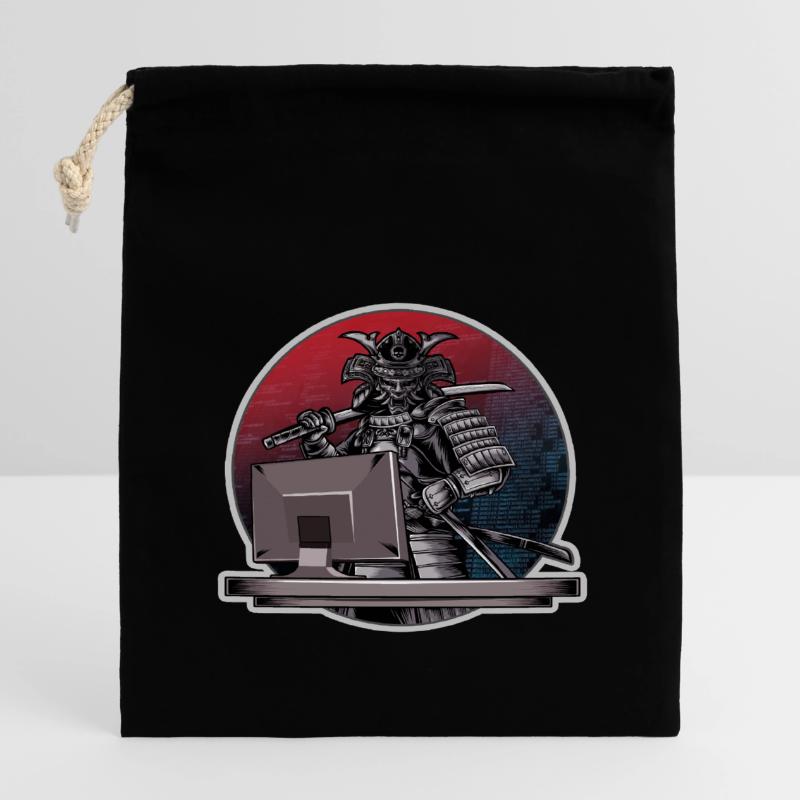 Programmierer Samurai - Warrior Computer - Entwickler Verschließbarer Geschenkbeutel aus Baumwolle (14x20cm)