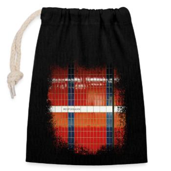 Hamburg Reeperbahn Ubahn Station Kult Souvenir - Closable cotton gift bag (14x20cm) - black - Front