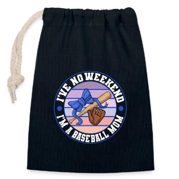 Baseball Mom für Frauen Softball Mama - Verschließbarer Geschenkbeutel aus Baumwolle (14x20cm) - Navy - Vorne
