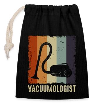 Vacuumlogist Vacuum Cleaner - Closable cotton gift bag (14x20cm) - black - Front
