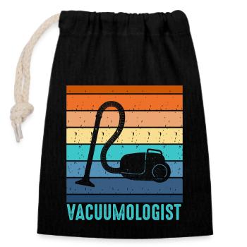 Vacuumlogist Vacuum Cleaner - Closable cotton gift bag (14x20cm) - black - Front